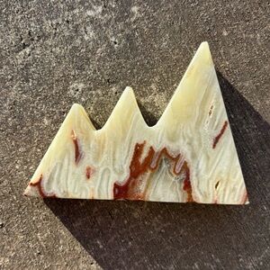 Polished Onyx Agate Druzy Mountain Triangular Slab Energy Crystal Rock 472g